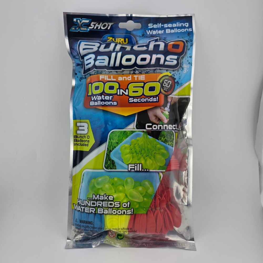Zuru X-Shot Bunch O Balloons Self Sealing Water‎ Balloons 3-Pack New